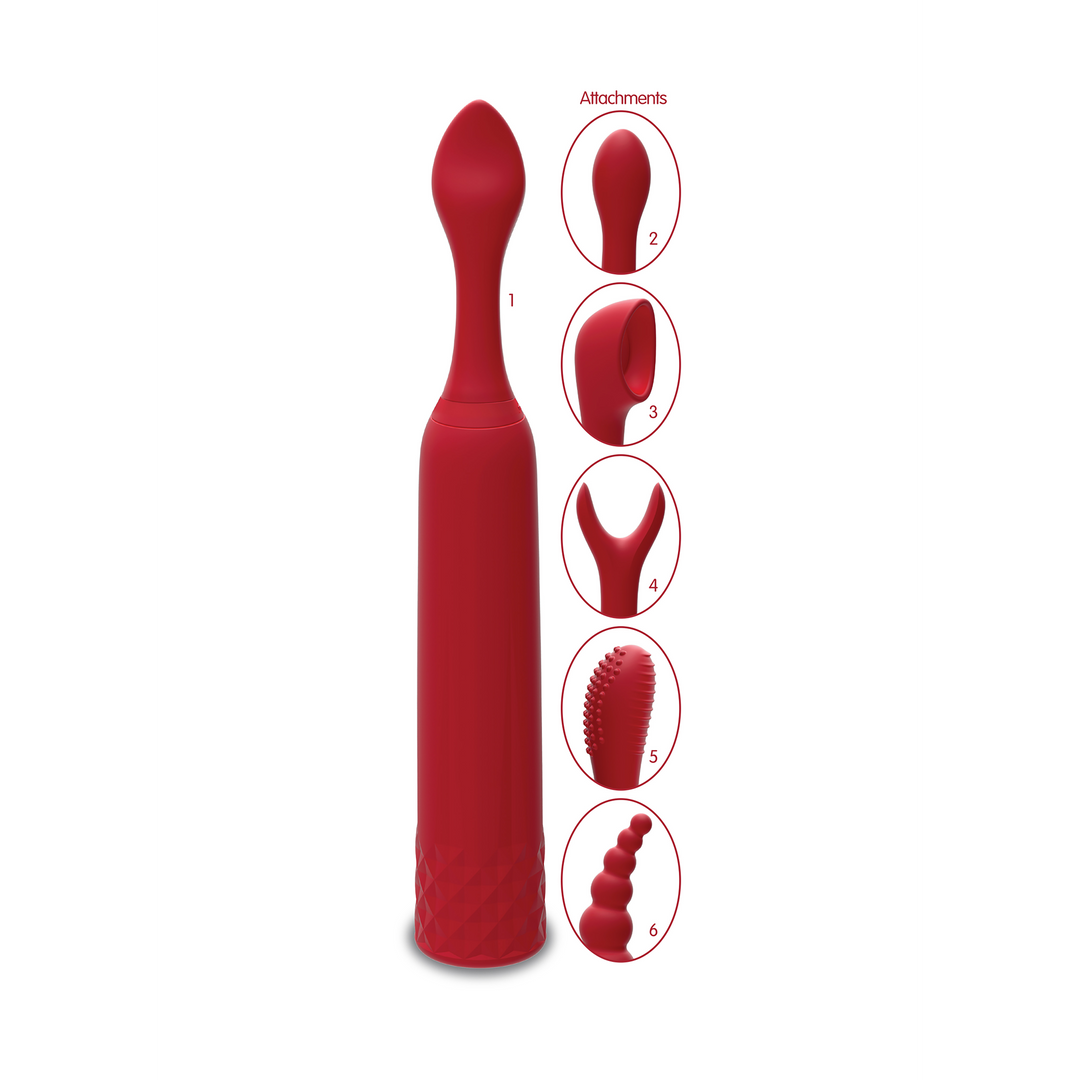 iQuiver - Kleine vibrator met 6 verwisselbare opzetstukken - Image 3