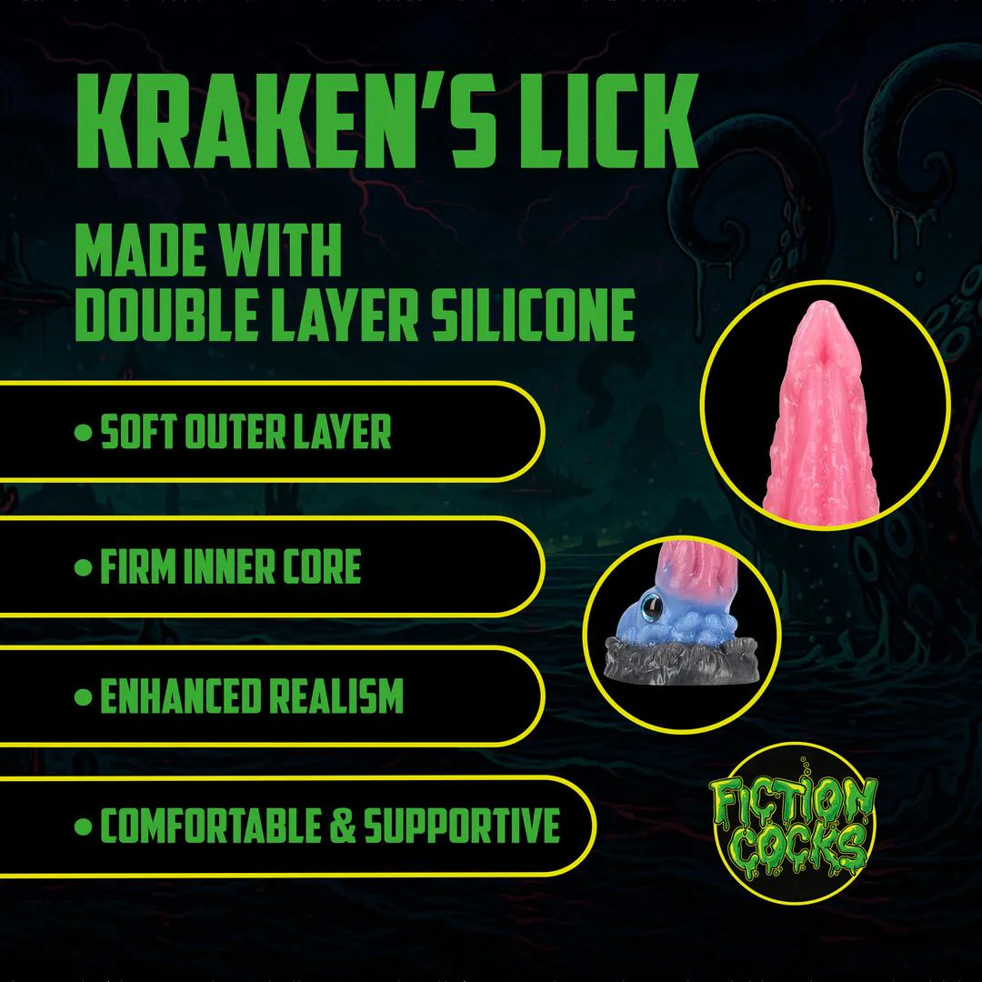 Kraken's Lick - Siliconen Dildo - Blue/Red - Image 3