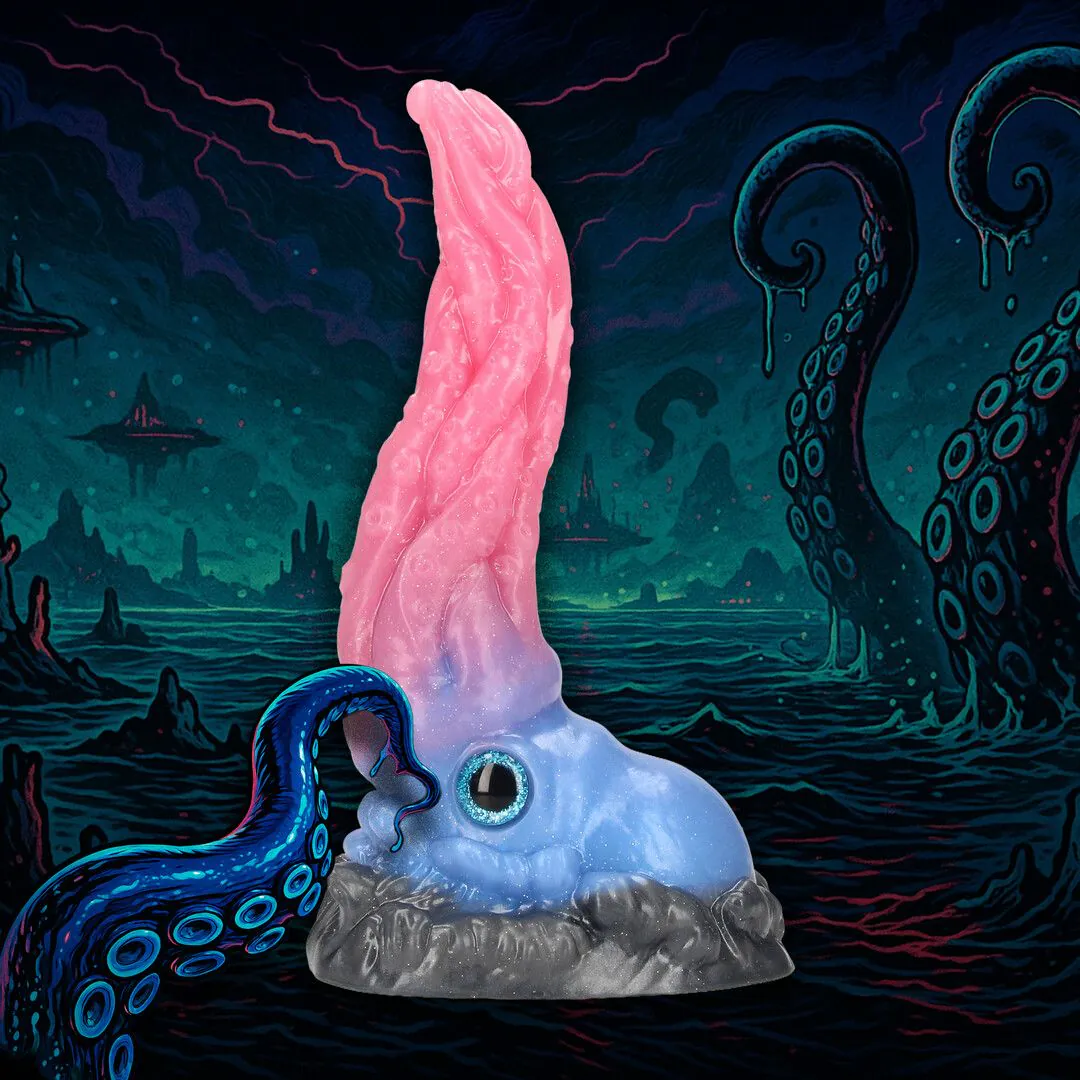 Kraken's Lick - Siliconen Dildo - Blue/Red - Image 4